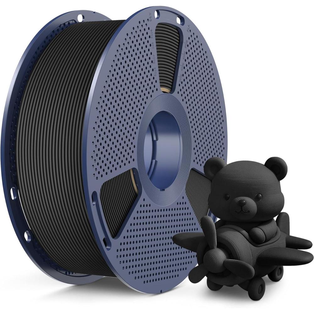 imageSUNLU High Speed Matte PLA Filament Up to 600mms Fast 3D Printer Filament Smooth Matte PLA Filament Fits Most FDM 3D Printers 1KG Reusable Spool Matte Sunny Orange1000g Matte Black