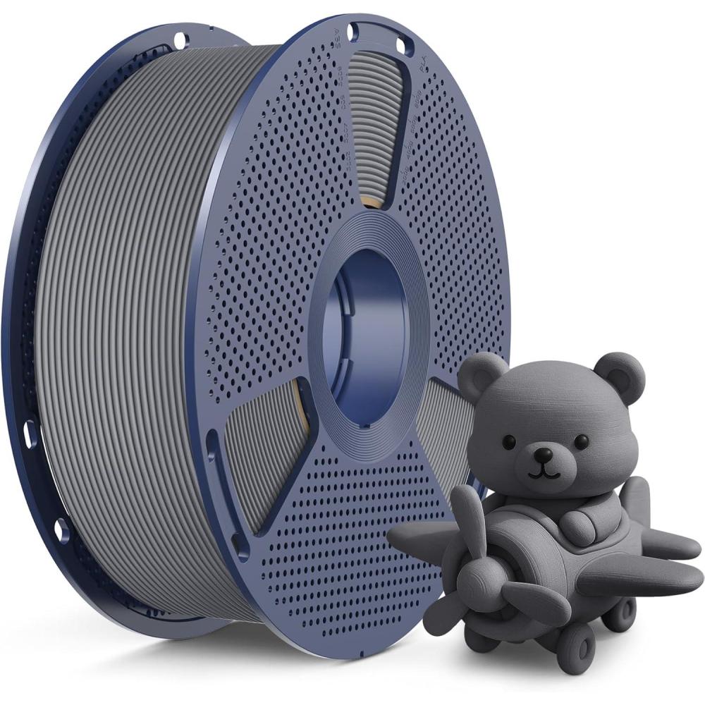 imageSUNLU High Speed Matte PLA Filament Up to 600mms Fast 3D Printer Filament Smooth Matte PLA Filament Fits Most FDM 3D Printers 1KG Reusable Spool Matte Sunny Orange1kg Matte Grey