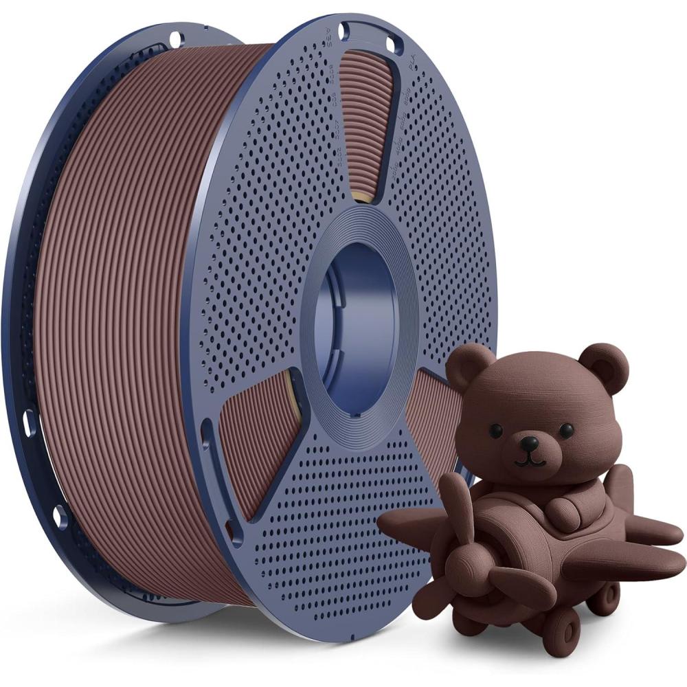 imageSUNLU High Speed Matte PLA Filament Up to 600mms Fast 3D Printer Filament Smooth Matte PLA Filament Fits Most FDM 3D Printers 1KG Reusable Spool Matte Sunny Orange1kg Matte Chocolate