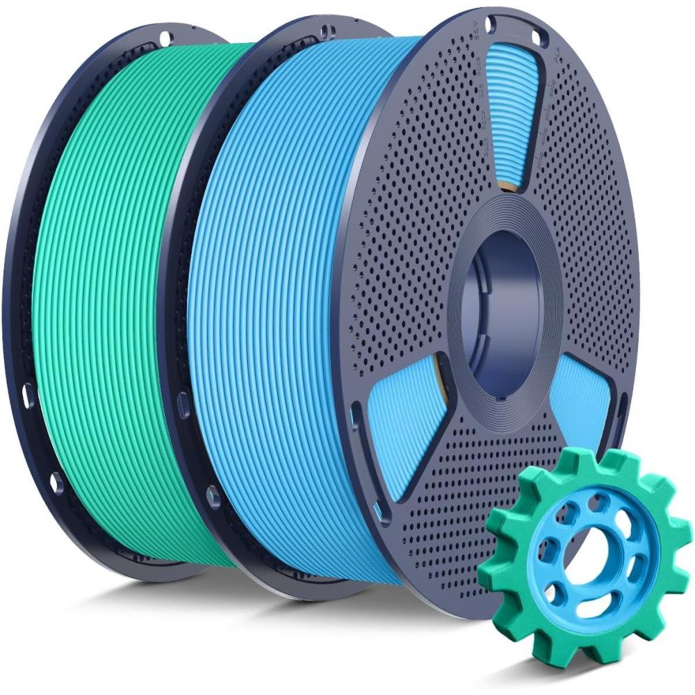 imageSUNLU High Speed PETG 3D Filament 175mm 30mms  600mms Print Range High Flow Speedy 3D Printer Filament Fit Most FDM Printers Dimensional Accuracy  002mm 1kg Spool Black2kg Sky Bluemint Green