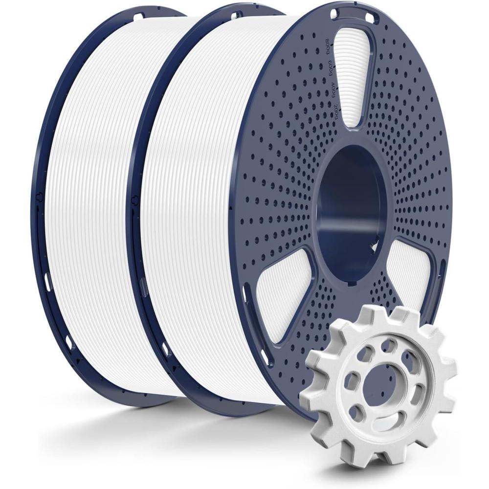 imageSUNLU High Speed PETG 3D Filament 175mm 30mms  600mms Print Range High Flow Speedy 3D Printer Filament Fit Most FDM Printers Dimensional Accuracy  002mm 1kg Spool Black2kg Whitewhite