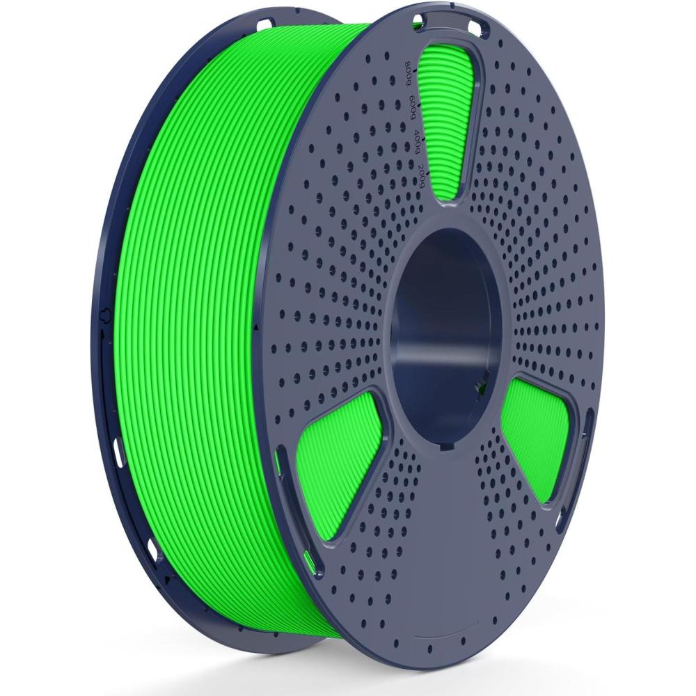 imageSUNLU High Speed PETG 3D Filament 175mm 30mms  600mms Print Range High Flow Speedy 3D Printer Filament Fit Most FDM Printers Dimensional Accuracy  002mm 1kg Spool Black1kg Green