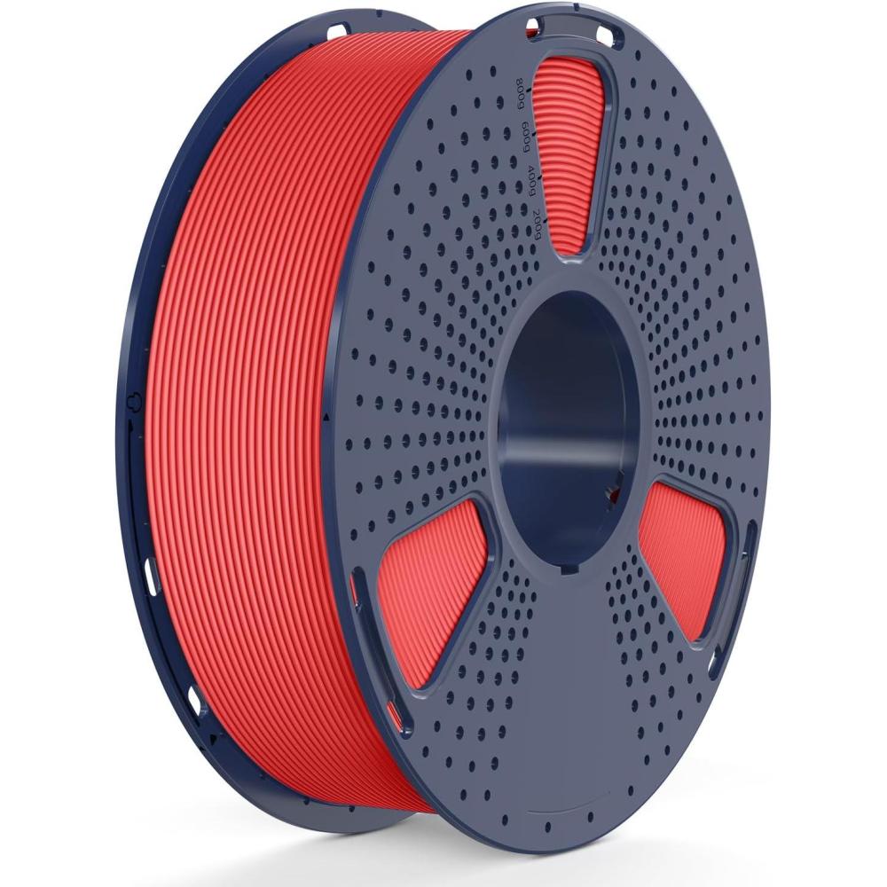 imageSUNLU High Speed PETG 3D Filament 175mm 30mms  600mms Print Range High Flow Speedy 3D Printer Filament Fit Most FDM Printers Dimensional Accuracy  002mm 1kg Spool Black1kg Red