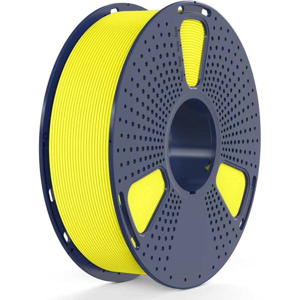 imageSUNLU High Speed PETG 3D Filament 175mm 30mms  600mms Print Range High Flow Speedy 3D Printer Filament Fit Most FDM Printers Dimensional Accuracy  002mm 1kg Spool Black1kg Yellow