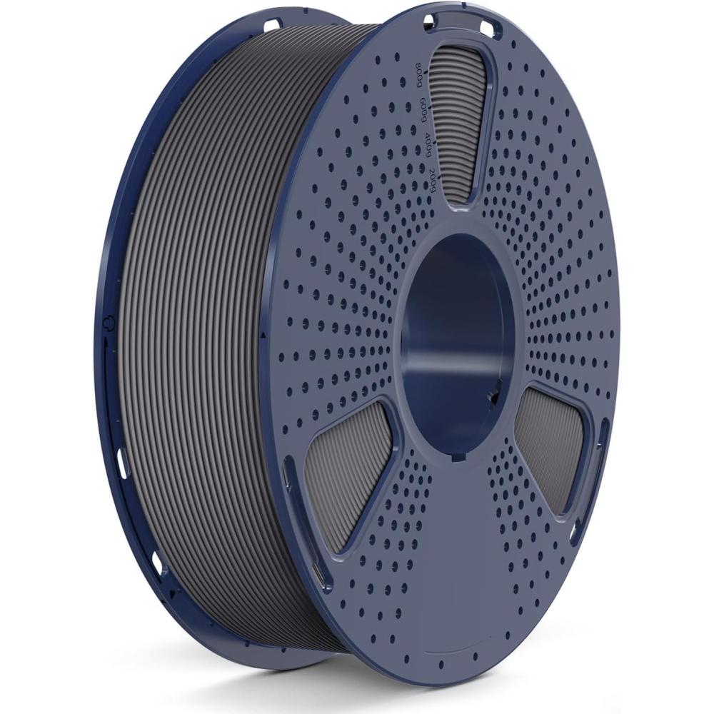 imageSUNLU High Speed PETG 3D Filament 175mm 30mms  600mms Print Range High Flow Speedy 3D Printer Filament Fit Most FDM Printers Dimensional Accuracy  002mm 1kg Spool Black1kg Grey