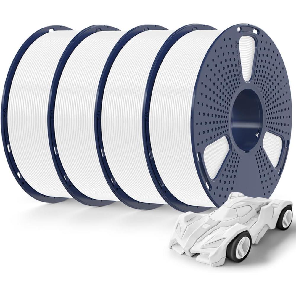 imageSUNLU High Speed PETG 3D Filament 175mm 30mms  600mms Print Range High Flow Speedy 3D Printer Filament Fit Most FDM Printers Dimensional Accuracy  002mm 1kg Spool Black4kg Whitewhitewhitewhite