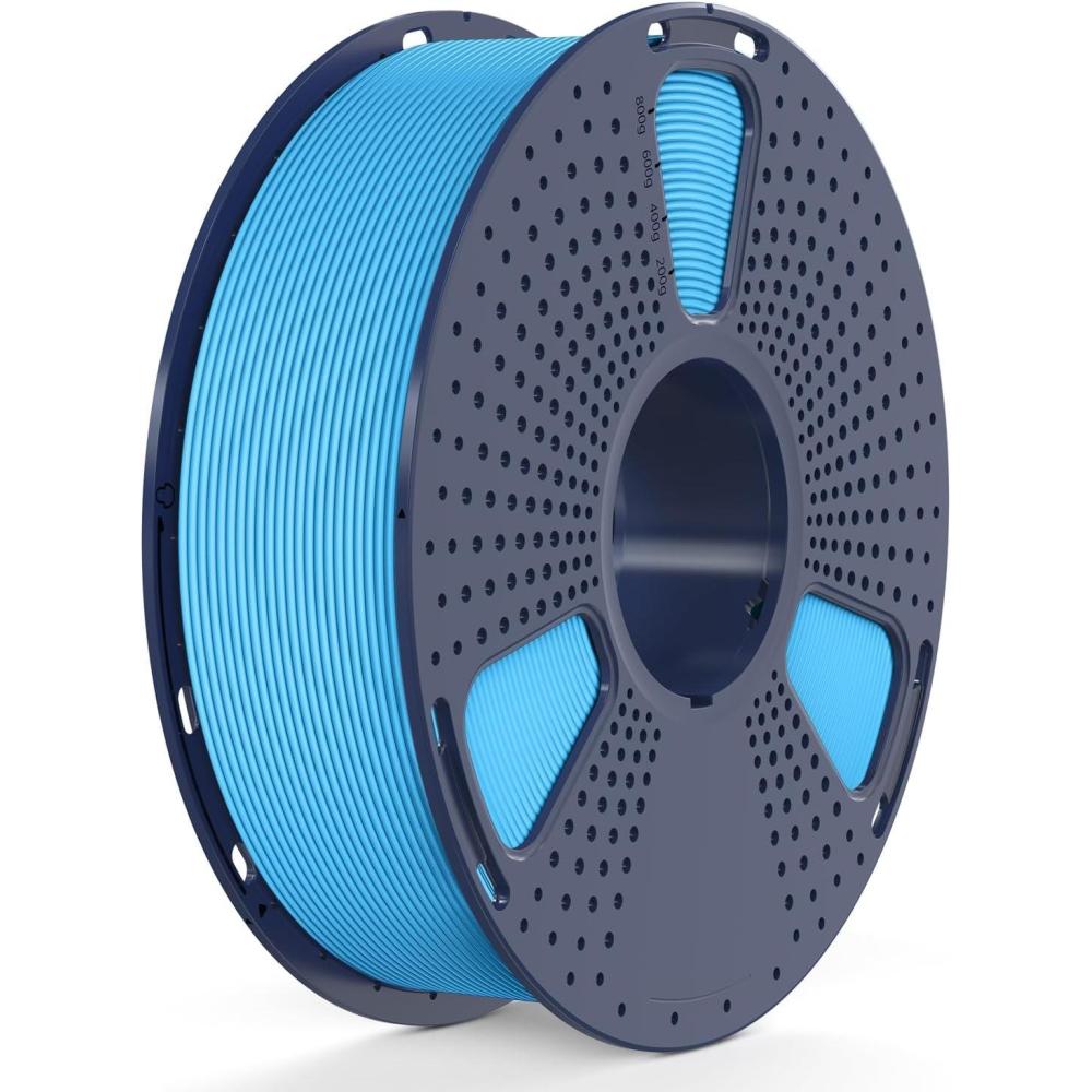 imageSUNLU High Speed PETG 3D Filament 175mm 30mms  600mms Print Range High Flow Speedy 3D Printer Filament Fit Most FDM Printers Dimensional Accuracy  002mm 1kg Spool Black1kg Sky Blue