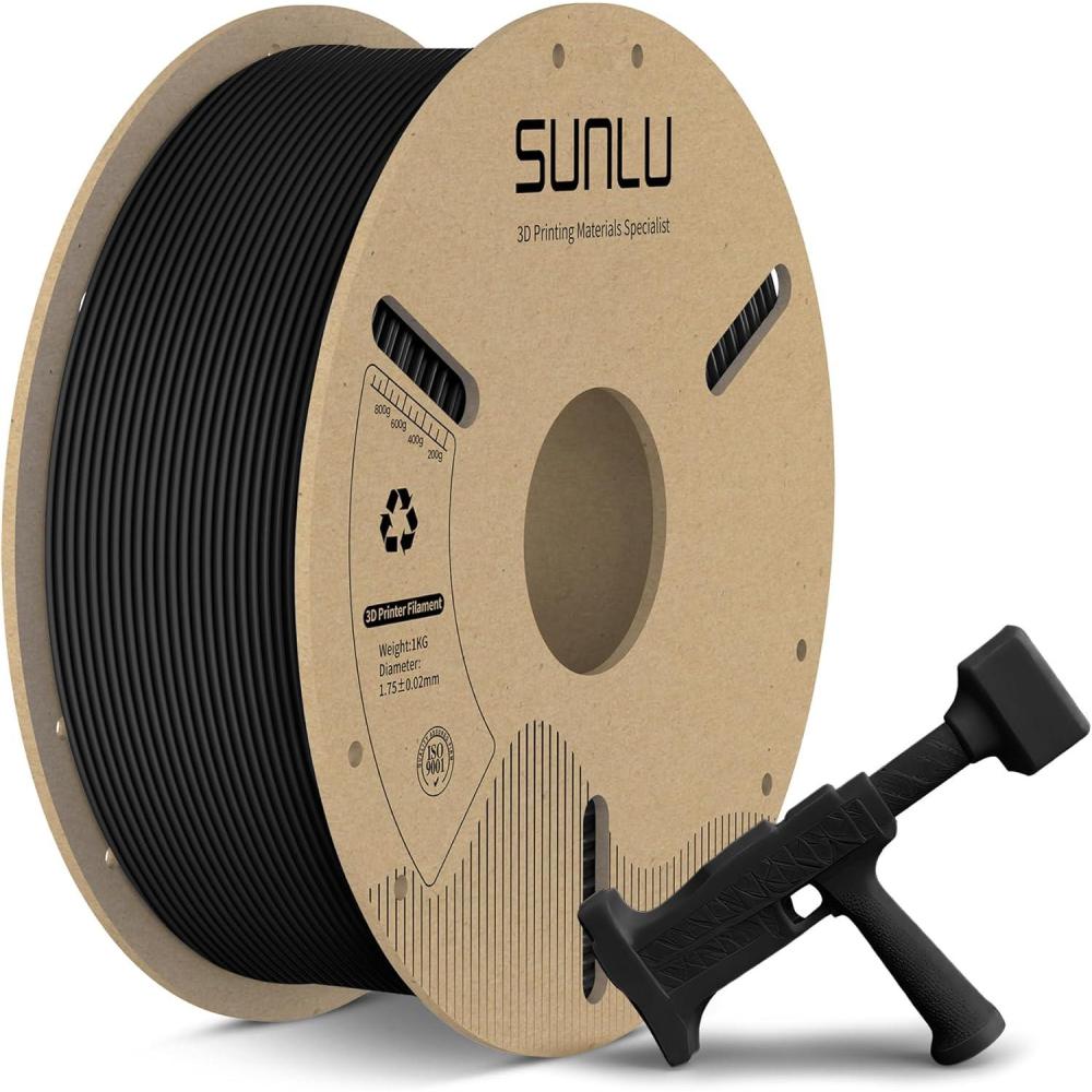 imageSUNLU High Speed PETG Filament 175mm Matte PETG 3D Printer Filament 175mm 002mm Fit Most FDM 3D Printer 1KG Cardboard Spool Black