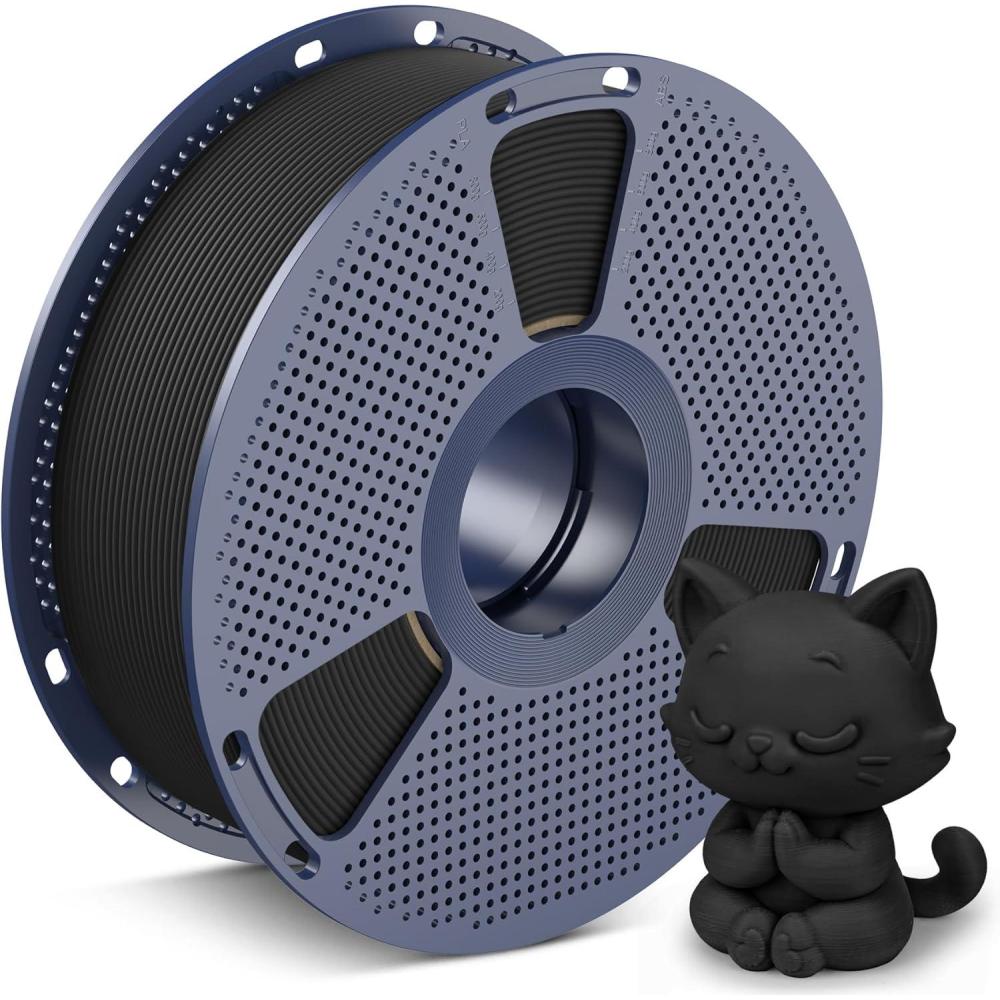 imageSUNLU High Speed PLA Classic 3D Filament 175mm600mms High Toughness PLA FilamentMatte Texture NoTanglingFit Most FDM Printers Dimensional Accuracy  002mm 1kg SpoolChocolate1000g Black