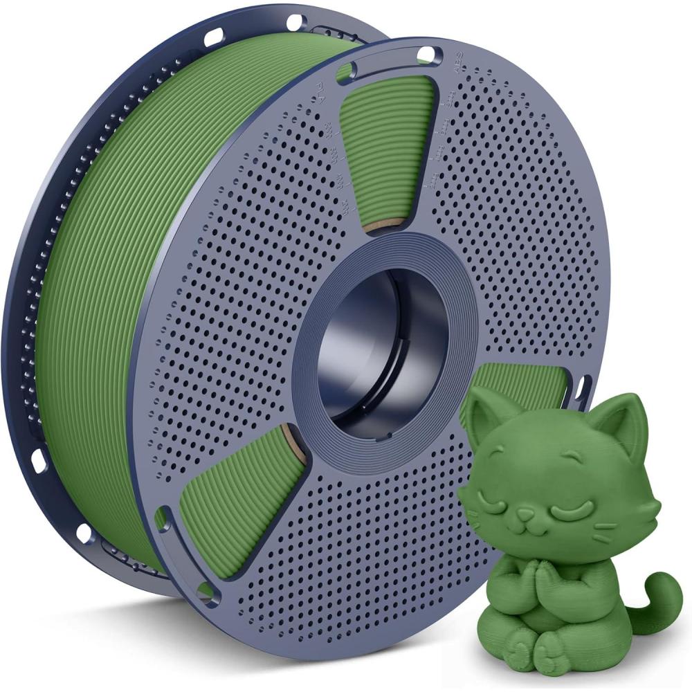 imageSUNLU High Speed PLA Classic 3D Filament 175mm600mms High Toughness PLA FilamentMatte Texture NoTanglingFit Most FDM Printers Dimensional Accuracy  002mm 1kg SpoolChocolate1kg Olive Green