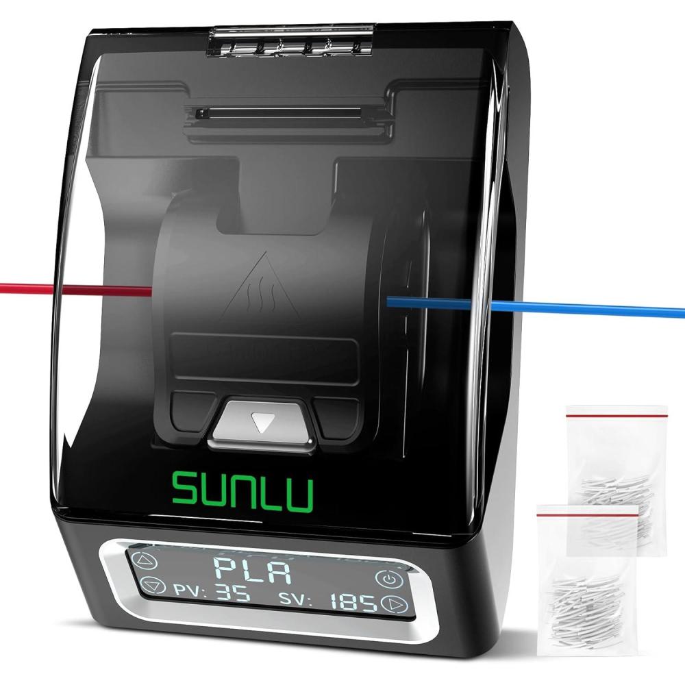 imageSUNLU Official Filament Connector 400Pcs PTFE Sleeve Filament Splicer for 3D Printer Filament 175mm Fast Heating Filament Welder Compatible with PLA PETG TPU ABS PA Nylon Easy to UseFilament Connector  400pcs Ptfe