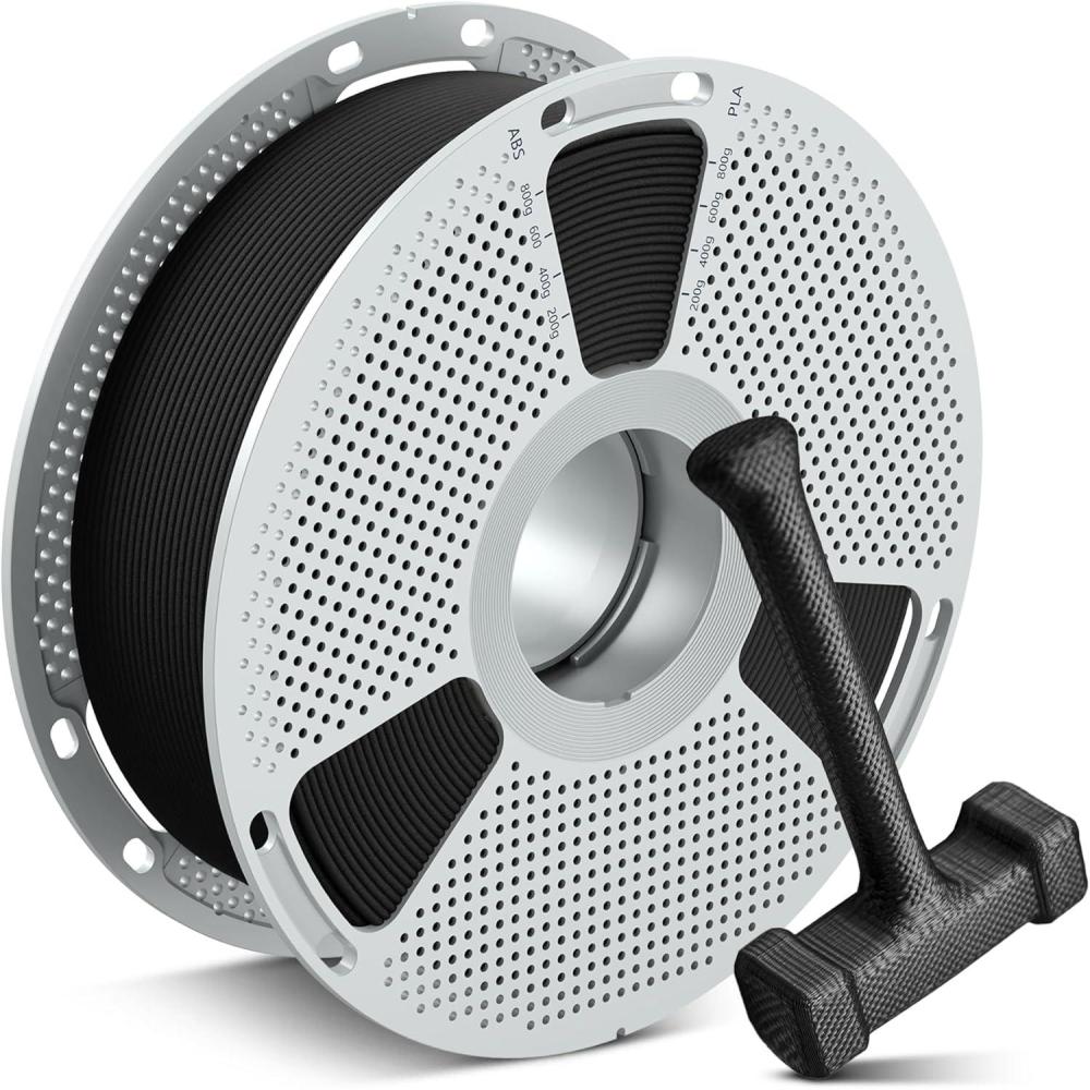 imageSUNLU PA6CF 3D Filament 500G 175mm Carbon Fiber Nylon Filament Made of 80 PA Nylon and 20 Carbon Fibers Frosted Texture 05KG Spool Black1000g Pa6cf Black