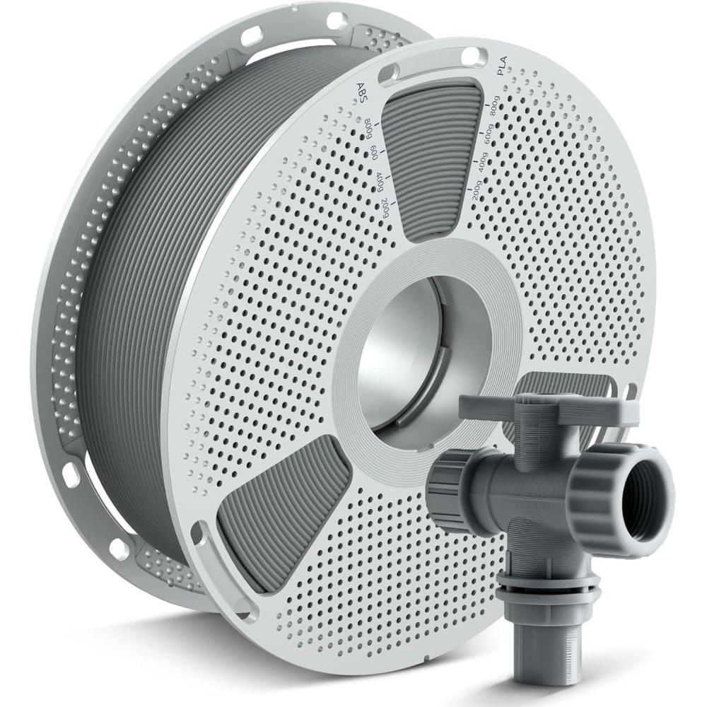 imageSUNLU PA6CF 3D Filament 500G 175mm Carbon Fiber Nylon Filament Made of 80 PA Nylon and 20 Carbon Fibers Frosted Texture 05KG Spool Black1000gpa6gf Grey