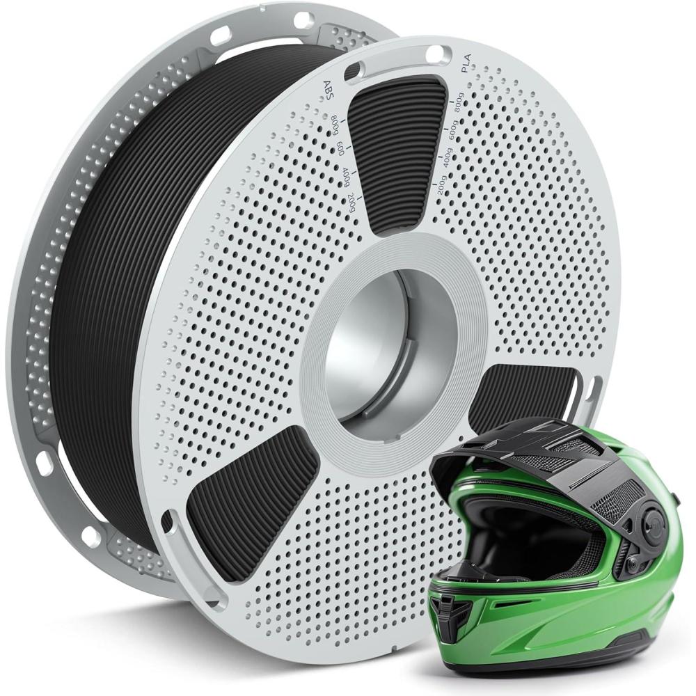 imageSUNLU PA6CF 3D Filament 500G 175mm Carbon Fiber Nylon Filament Made of 80 PA Nylon and 20 Carbon Fibers Frosted Texture 05KG Spool Black1kg Pcabs Black