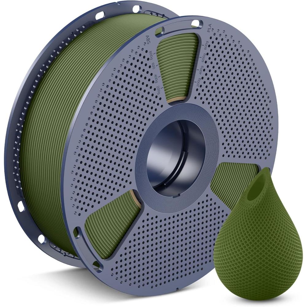 imageSUNLU PETG Filament 175mmStrong 3D Printer FilamentUltraLow StringingExceptional Layer Adhesion ampamp High ToughnessDimensional Accuracy  002 mmFit Most FDM 3D Printers1kg SpoolBlack1000golive Green