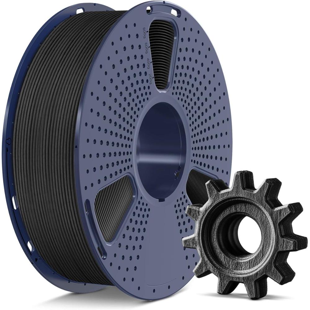 imageSUNLU PETG Filament 175mmStrong 3D Printer FilamentUltraLow StringingExceptional Layer Adhesion ampamp High ToughnessDimensional Accuracy  002 mmFit Most FDM 3D Printers1kg SpoolBlackStrong Carbon Fiber Petg