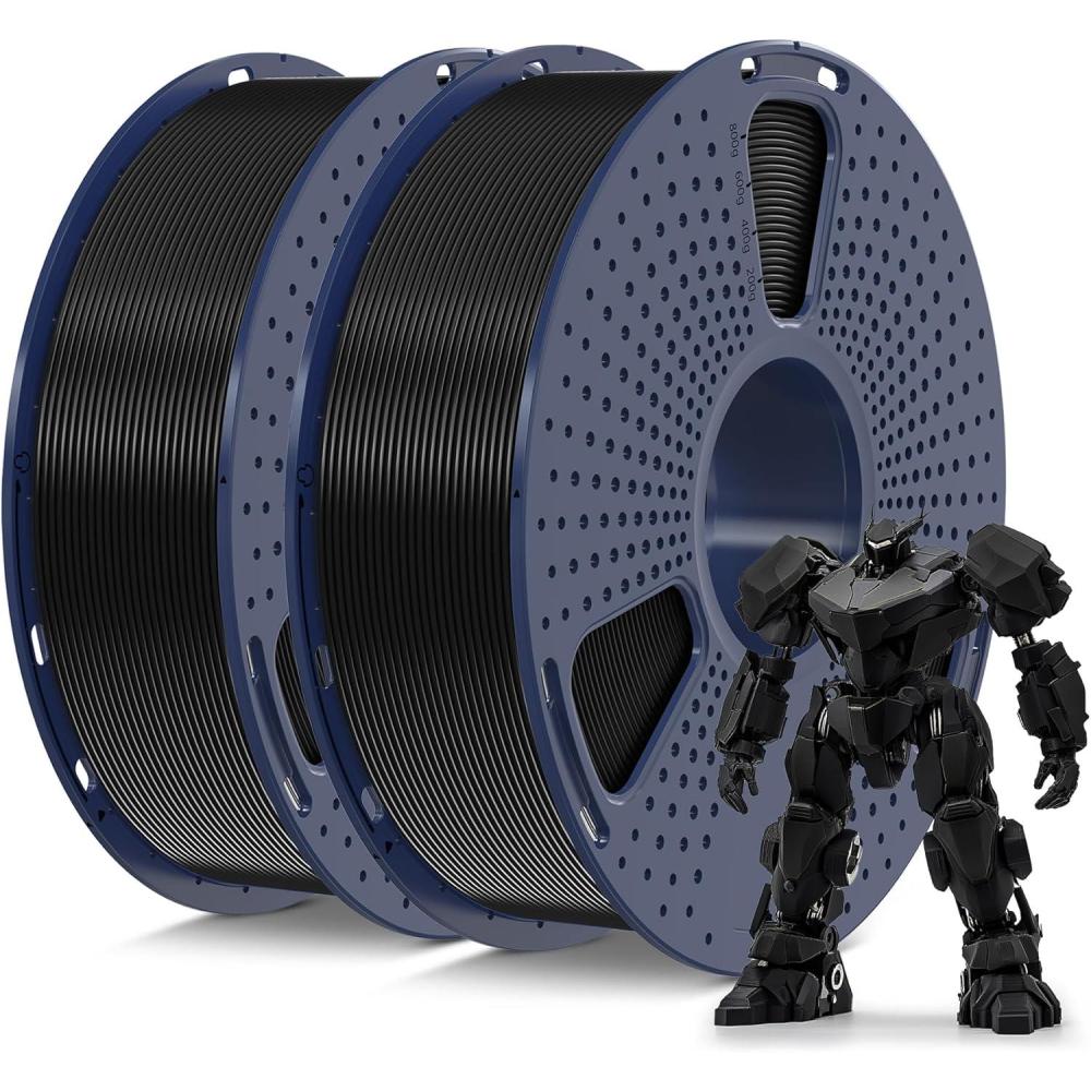 imageSUNLU PETG Filament 175mmStrong 3D Printer FilamentUltraLow StringingExceptional Layer Adhesion ampamp High ToughnessDimensional Accuracy  002 mmFit Most FDM 3D Printers1kg SpoolBlack2000g Blackblack