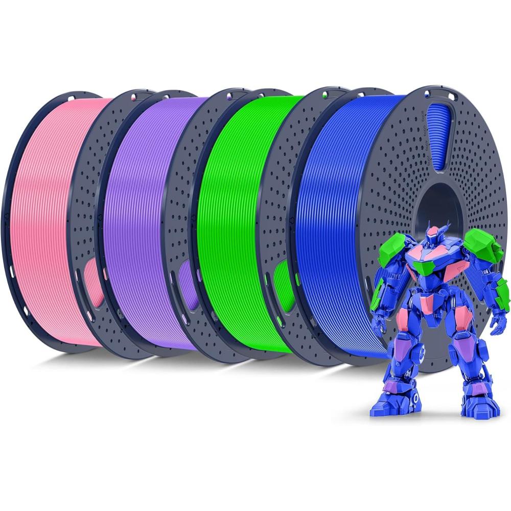imageSUNLU PETG Filament 175mmStrong 3D Printer FilamentUltraLow StringingExceptional Layer Adhesion ampamp High ToughnessDimensional Accuracy  002 mmFit Most FDM 3D Printers1kg SpoolBlack4kg Pinkpurplebluegreen