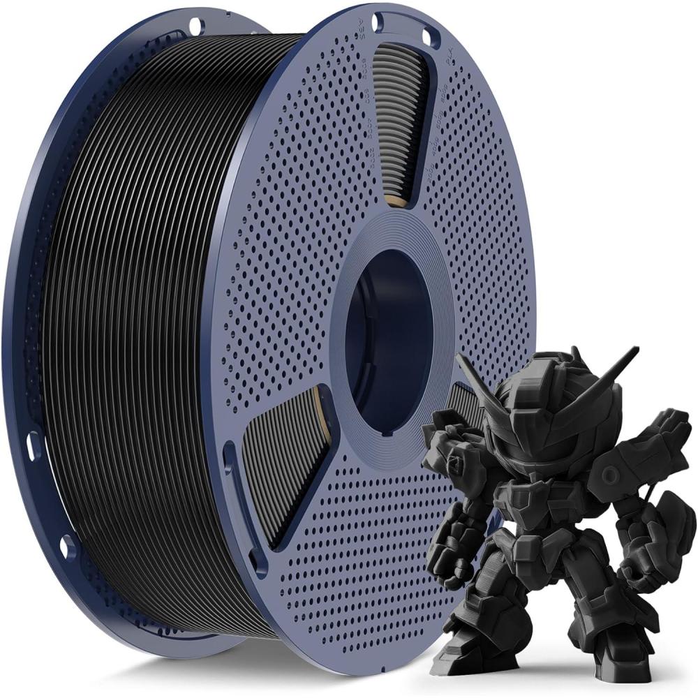 imageSUNLU PLA Filament 175mm Black 5KG Neatly Wound PLA Meta 3D Printing Filament Tougher and Fast Printing Dimensional Accuracy  002 mm 5KG Spool11lbs Fits for Most FDM 3D Printers1000g Black