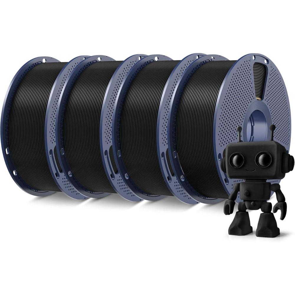 imageSUNLU PLA Filament 175mm Black 5KG Neatly Wound PLA Meta 3D Printing Filament Tougher and Fast Printing Dimensional Accuracy  002 mm 5KG Spool11lbs Fits for Most FDM 3D Printers1kg4 Blackblackblackblack