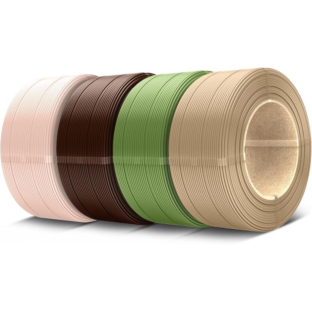 imageSUNLU Refill PETG Filament 175mm PETG Refill 3D Printer Filament Suitable for Bambu Lab Filament and SUNLU Reusable spools 1kg per Spool 4 Pack 4 Colors CMYKWhiteMagentaYellowCyan05kg4beigecoffee Brownolive Greenoak