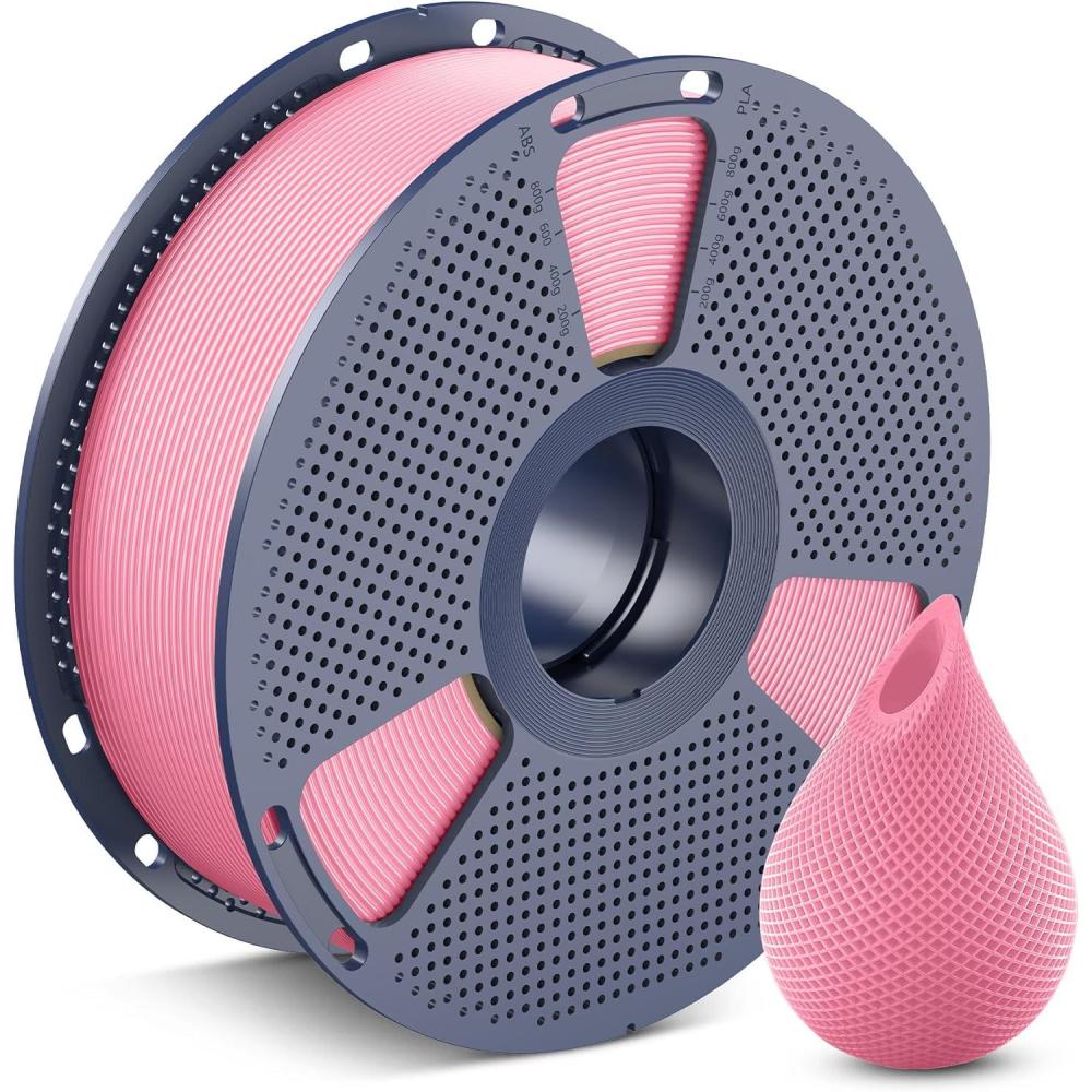 imageSUNLU Silk PLA Filament 175mm Neatly Wound Shiny PLA 3D Printer Filament Dimensional Accuracy  002mm Fit Most 3D Printers Good Vacuum Packaging 1kg Spool22lbs 330 Meters Silky Silver1kg Petg Pink