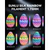 imageSUNLU 3D Printer Filament Bundle PLA Silk Rainbow Filament Multicolor Fast Color Change Each 8 Meters Individually Vacuum Packed 250g Spool 8 Rolls 2kg Total 6 Silk RainbowLight GoldSilverSilk Rainbow 05