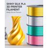 imageSUNLU 3D Printer Filament Bundle PLA Silk Rainbow Filament Multicolor Fast Color Change Each 8 Meters Individually Vacuum Packed 250g Spool 8 Rolls 2kg Total 6 Silk RainbowLight GoldSilver1kg4 Silverred Copperbrassbronze