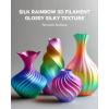 imageSUNLU 3D Printer Filament Bundle PLA Silk Rainbow Filament Multicolor Fast Color Change Each 8 Meters Individually Vacuum Packed 250g Spool 8 Rolls 2kg Total 6 Silk RainbowLight GoldSilverSilk Rainbow 02