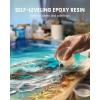 imageSUNLU Epoxy Resin Kit 48OZ Crystal Clear Epoxy Resin No Bubble No Yellow Easy to Mix 21 Ratio Self Leveling Art Resin for Casting Coating Jewelry Making River Table Tops Gift32OZ16OZ