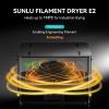 imageSUNLU Official 3D Printer Filament Dryer E2 110 Max Temperature 500W PTC Heater Dry and Anneal 2in1 DualChamber Designed for Engineering Filaments PC PACF FRABS Filament Dryer Box BlackBlack