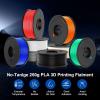 imageSUNLU PLA Filament 175 Bundle Individually Vacuum Packed 2kg in Total 025kg per Spool 8 Pack BlackClear ClearYellowBlueGreenPurpleRedOrangeBlackwhitegreytransparentredblueorangegreen