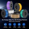 imageSUNLU PLA Filament 175 Bundle Individually Vacuum Packed 2kg in Total 025kg per Spool 8 Pack BlackClear ClearYellowBlueGreenPurpleRedOrangeBlackwhitegreytransparentredklein Bluesunny Orangegreen