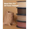 imageSUNLU Silk PLA Filament 175mm Neatly Wound Shiny PLA 3D Printer Filament Dimensional Accuracy  002mm Fit Most 3D Printers Good Vacuum Packaging 1kg Spool22lbs 330 Meters Silky SilverReal Wood Fiber Walnut