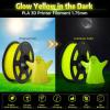 imageSUNLU Silk PLA Filament 175mm Neatly Wound Shiny PLA 3D Printer Filament Dimensional Accuracy  002mm Fit Most 3D Printers Good Vacuum Packaging 1kg Spool22lbs 330 Meters Silky SilverGlow in the Dark  Yellow to Glow Yellow