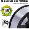 imageSUNLU Silk PLA Filament 175mm Neatly Wound Shiny PLA 3D Printer Filament Dimensional Accuracy  002mm Fit Most 3D Printers Good Vacuum Packaging 1kg Spool22lbs 330 Meters Silky Silver1000g Silk Silver