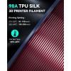 imageSUNLU TPUSilk 3D Printer Filament 98A TPU 175mm Glossy Silk Surface Flexible 1kg 22lbs BlackTpu Silk Burgundy Red