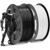 imageSUNLU ABS Filament 175mm 3D Printer Filament Highly Resistant Durable Heat Resistance Excellent Toughness Compatible with 99 FDM 3D Printers 1kg Spool 22lbs Black2000g Abs Blackwhite
