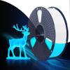 imageSUNLU PETG Filament 175mmStrong 3D Printer FilamentUltraLow StringingExceptional Layer Adhesion ampamp High ToughnessDimensional Accuracy  002 mmFit Most FDM 3D Printers1kg SpoolBlackPetg Glow in the Darkwhite to Glow Blue