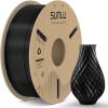 imageSUNLU PLA Filament 175mm 3D Printer Filament 175mm 002mm PLA Plus Fit Most FDM 3D Printer 1KG Cardboard Spool Black