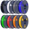 250g Spool 8 Rolls Black+white+grey+blue+green+red+orange+pureyellow 250g Spool 8 Rolls Black+white+grey+blue+green+red+orange+pureyellow