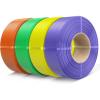 imageSUNLU Refill PETG Filament 175mm PETG Refill 3D Printer Filament Suitable for Bambu Lab Filament and SUNLU Reusable spools 1kg per Spool 4 Pack 4 Colors CMYKWhiteMagentaYellowCyanOrangeyellowgreenlavender Purple
