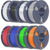 imageSUNLU TPU 3D Printer Filament 175mm High Speed 95A TPU Filament 1KG Flexible 3D Filament for Fast Printing Dimensional Accuracy  003mm Suitable for Most FDM 3D Printers BlackTpu 0258 Blackwhitetransparentgreyredbluegreenorange