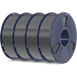 imageSUNLU 3D Printer Filament 10kg Bundle Neatly Wound PLA Filament 175mm 002mm 1kg per Spool 10 Packs BlackWhiteGreyRedOlive GreenYellowBlue GreyWoodSilverTransparent4000g Pla Greygreygreygrey