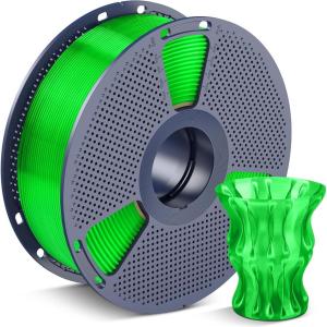 imageSUNLU 3D Printer Filament 10kg Bundle Neatly Wound PLA Filament 175mm 002mm 1kg per Spool 10 Packs BlackWhiteGreyRedOlive GreenYellowBlue GreyWoodSilverTransparent1kg Transparent Pla Green