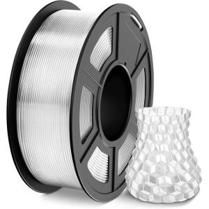 imageSUNLU 3D Printer Filament 10kg Bundle Neatly Wound PLA Filament 175mm 002mm 1kg per Spool 10 Packs BlackWhiteGreyRedOlive GreenYellowBlue GreyWoodSilverTransparent1000gpla Transparent