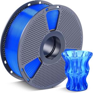 imageSUNLU 3D Printer Filament 10kg Bundle Neatly Wound PLA Filament 175mm 002mm 1kg per Spool 10 Packs BlackWhiteGreyRedOlive GreenYellowBlue GreyWoodSilverTransparent1kg Transparent Pla Blue