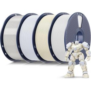 imageSUNLU 3D Printer Filament 10kg Bundle Neatly Wound PLA Filament 175mm 002mm 1kg per Spool 10 Packs BlackWhiteGreyRedOlive GreenYellowBlue GreyWoodSilverTransparent4000g Pla Whitebone Whiteporcelain Whitetransparent