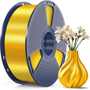 imageSUNLU 3D Printer Filament Bundle PLA Silk Rainbow Filament Multicolor Fast Color Change Each 8 Meters Individually Vacuum Packed 250g Spool 8 Rolls 2kg Total 6 Silk RainbowLight GoldSilver1000g Light Gold