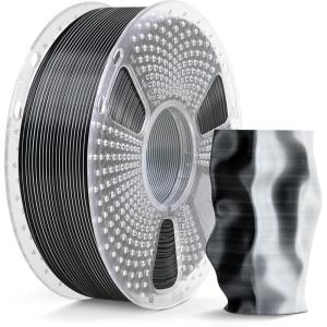 imageSUNLU 3D Printer Filament Bundle PLA Silk Rainbow Filament Multicolor Fast Color Change Each 8 Meters Individually Vacuum Packed 250g Spool 8 Rolls 2kg Total 6 Silk RainbowLight GoldSilverSilk Pla Dual Black White